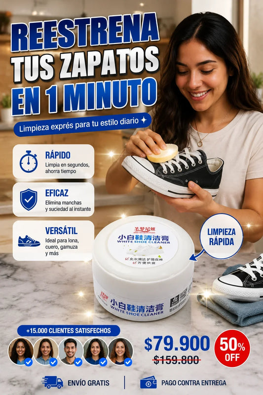 CREMA LIMPIADORA DE ZAPATOS BLANQUEADOR