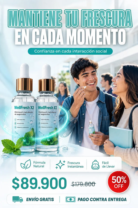 Elimina mal aliento Well fresh X2